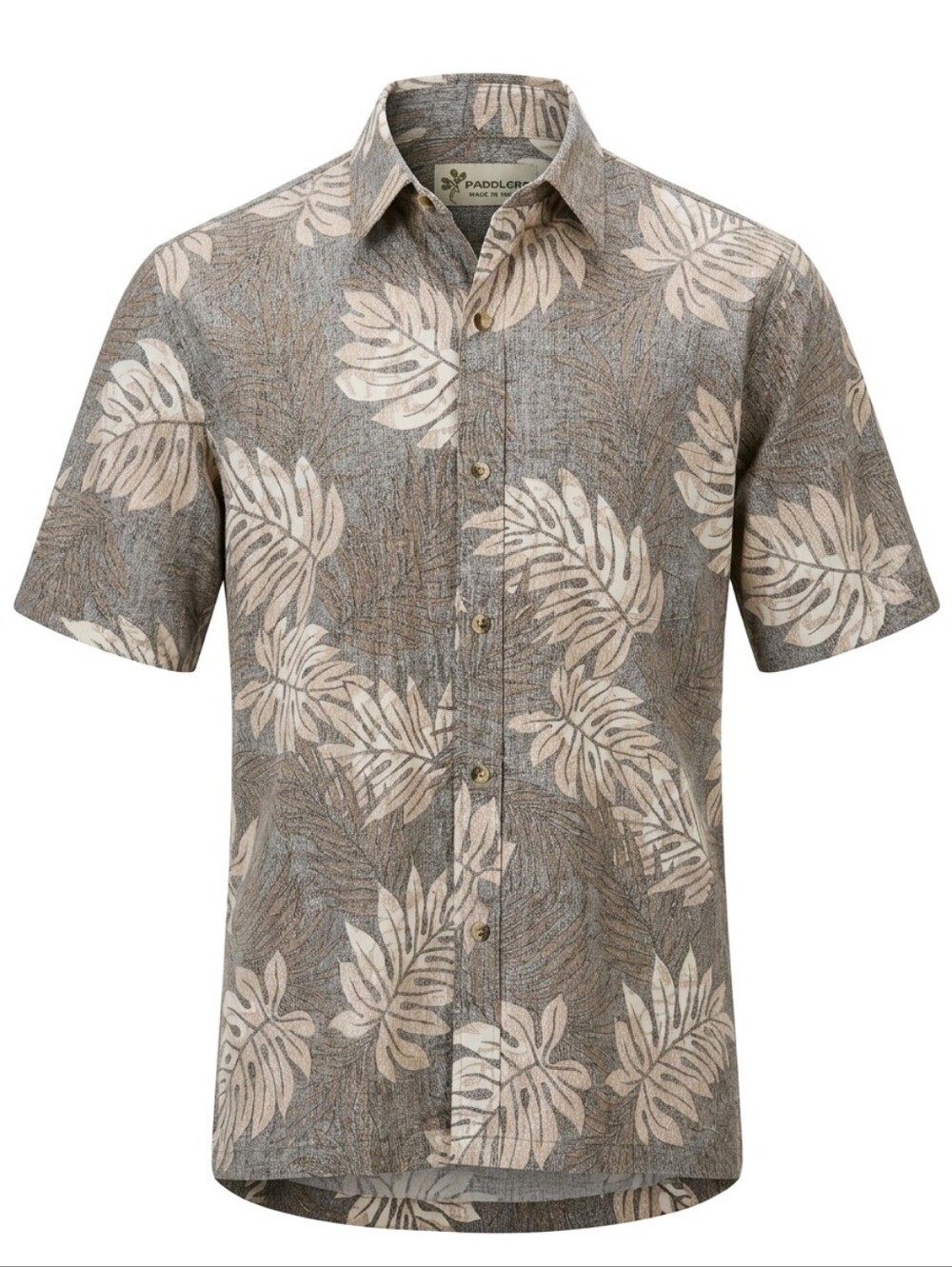 Two Paddles Vintage Hawaiian Short Sleeve Shirt. Size L